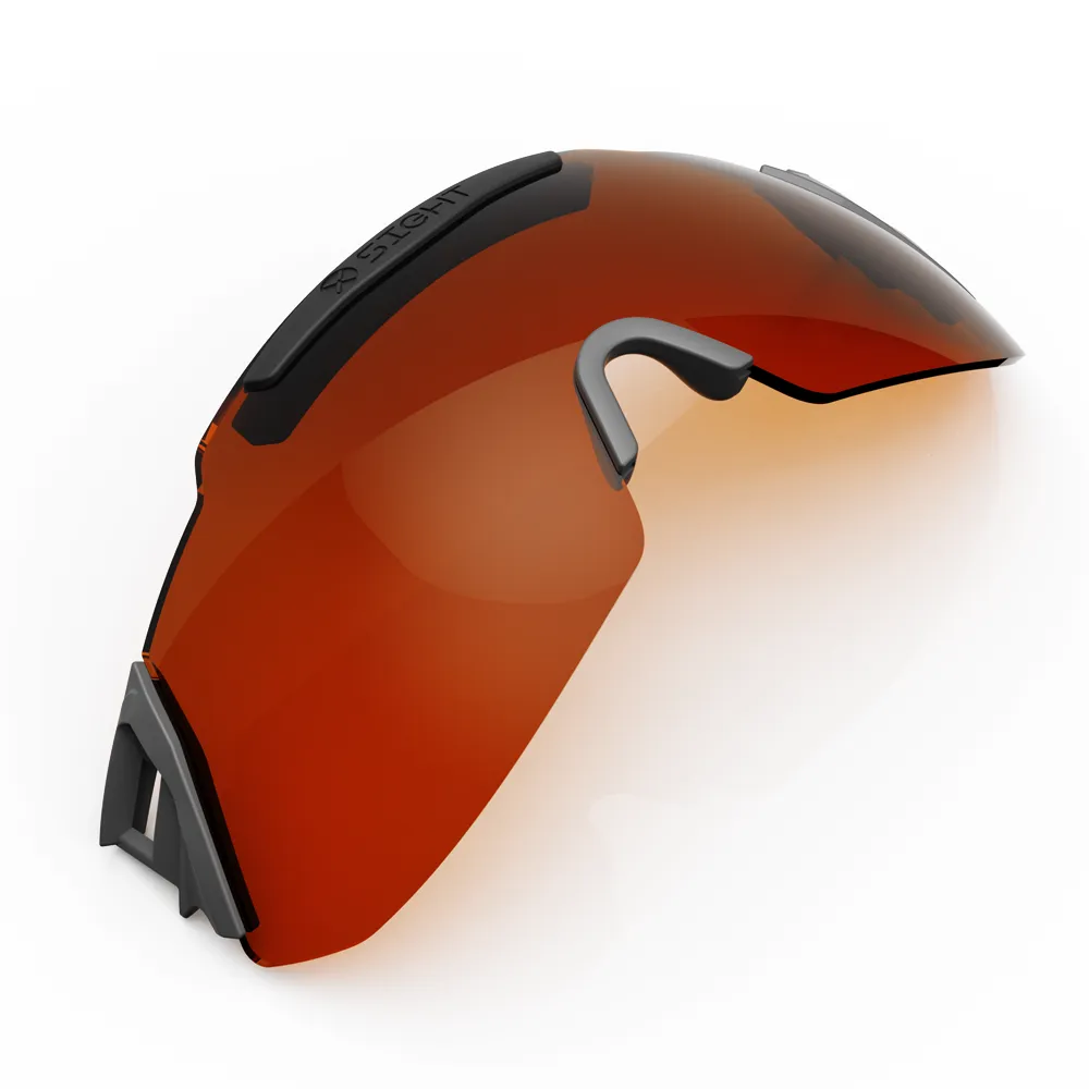 Introducing our Auburn lens with a Light Transmission Value (LTV) of 16%. Perfect for bright light conditions and indirect sun, this lens excels in Sporting disciplines, offering light management with a medium-high contrast boost. With its dark copper orange tint, the Auburn lens proves to be a great choice for target enhancement in moderate sunlight and overcast conditions. The Auburn lens excels in enhancing the vibrancy of orange clays against various backgrounds by suppressing brown, green, and blue backdrops, ensuring a clear and precise view of the target. Additionally, it proves to be helpful for individuals with red color deficiencies, enhancing their visual experience during shooting sessions. Embrace the targeted enhancement and contrast boost provided by our Auburn lens, making it an ideal choice for bright light conditions and Sporting disciplines, ensuring an exceptional shooting experience with improved target visibility and sharpness.