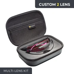 The X Sight Sport Custom 2 Lens Kit empowers shooters to create their perfect lens combination. This kit offers the freedom to choose five lenses from a wide range of options, allowing for personalized light management and target enhancement. With over 20+ lens colours available, shooters can tailor their kit to match their specific needs and shooting conditions.